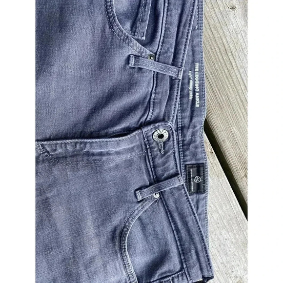 Adriano Goldschmied The Legging Super Skinny Ankle Gray Grey Women's Size 26 AG - Picture 2 of 5